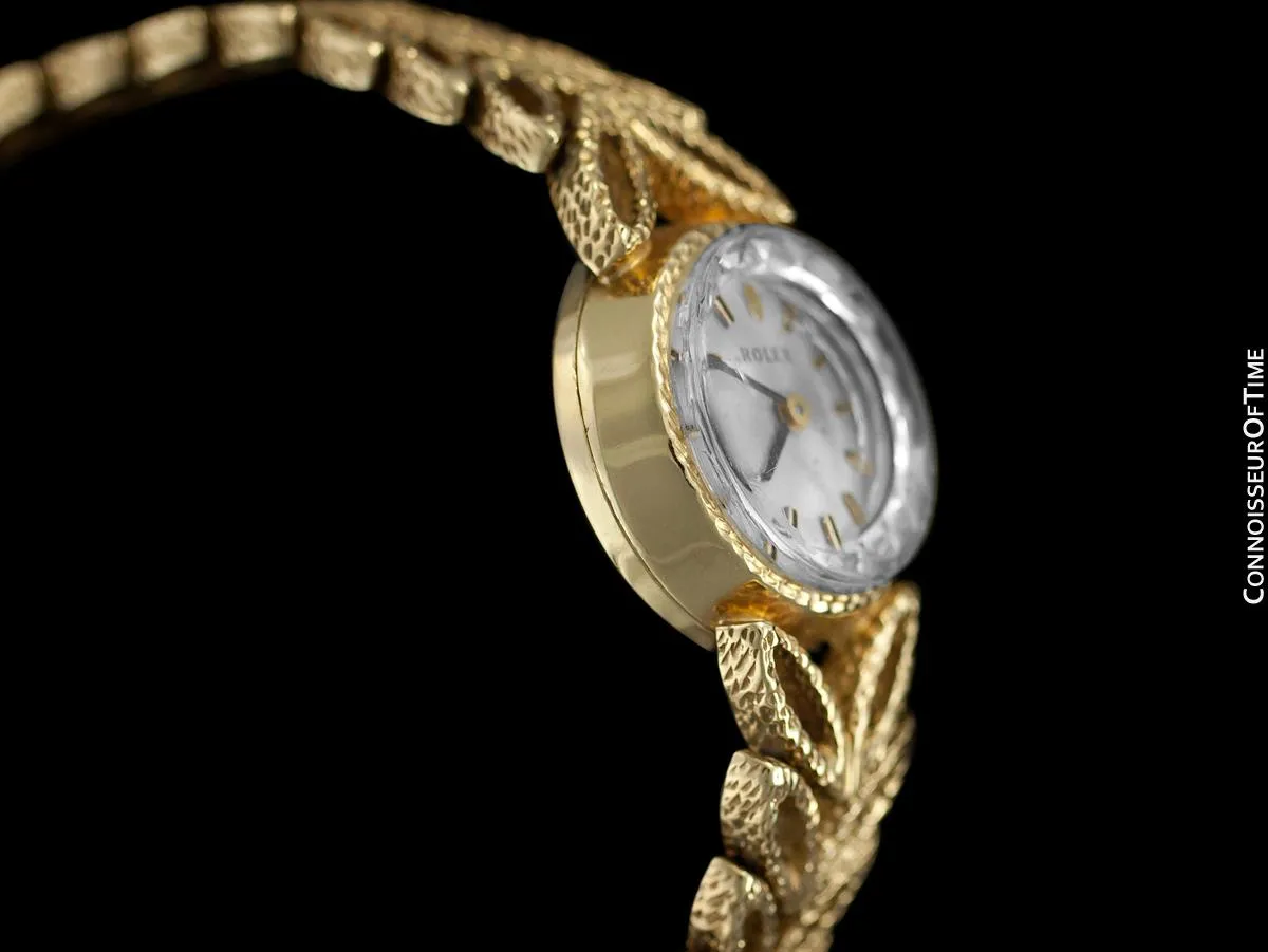 1970's Rolex Ladies Vintage Dress Bracelet Watch - 14K Gold