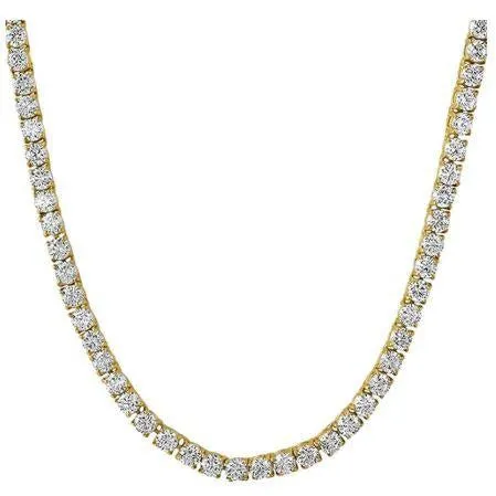 .925 Sterling Silver 4mm Tennis Necklace