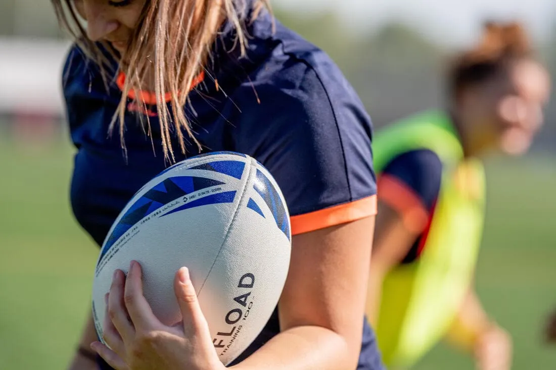 Ballon De Rugby Taille 5 - R100 Training Bleu