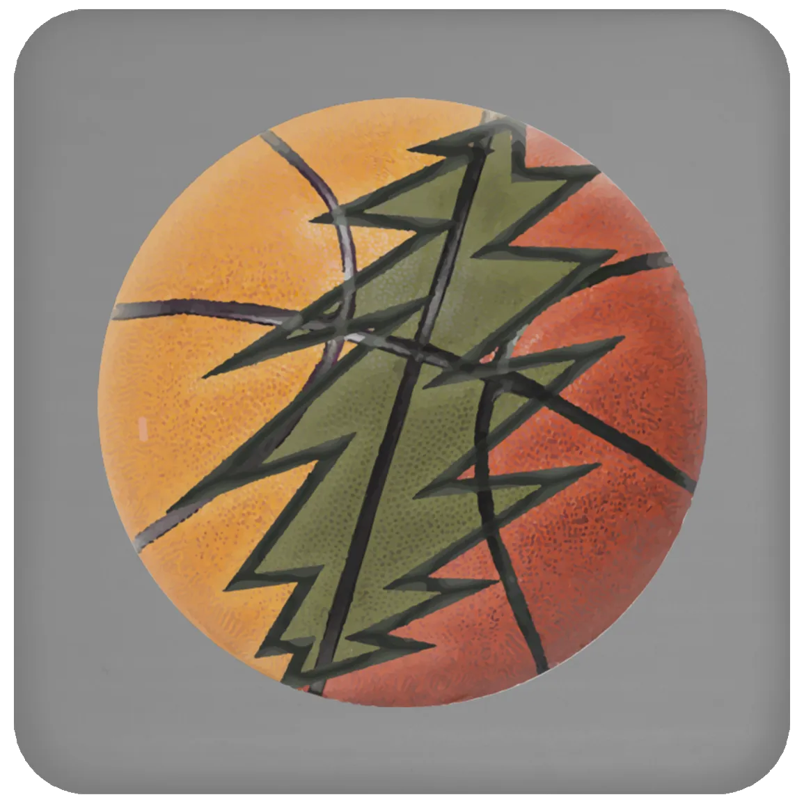 Basketball Bolt - High Gloss Coaster