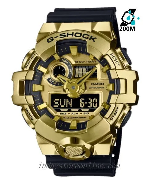 Casio G-Shock G-Steel Men's Watch GM-700G-9A Resin Band Shock Resistant Mineral Glass Battery Life 5-Years
