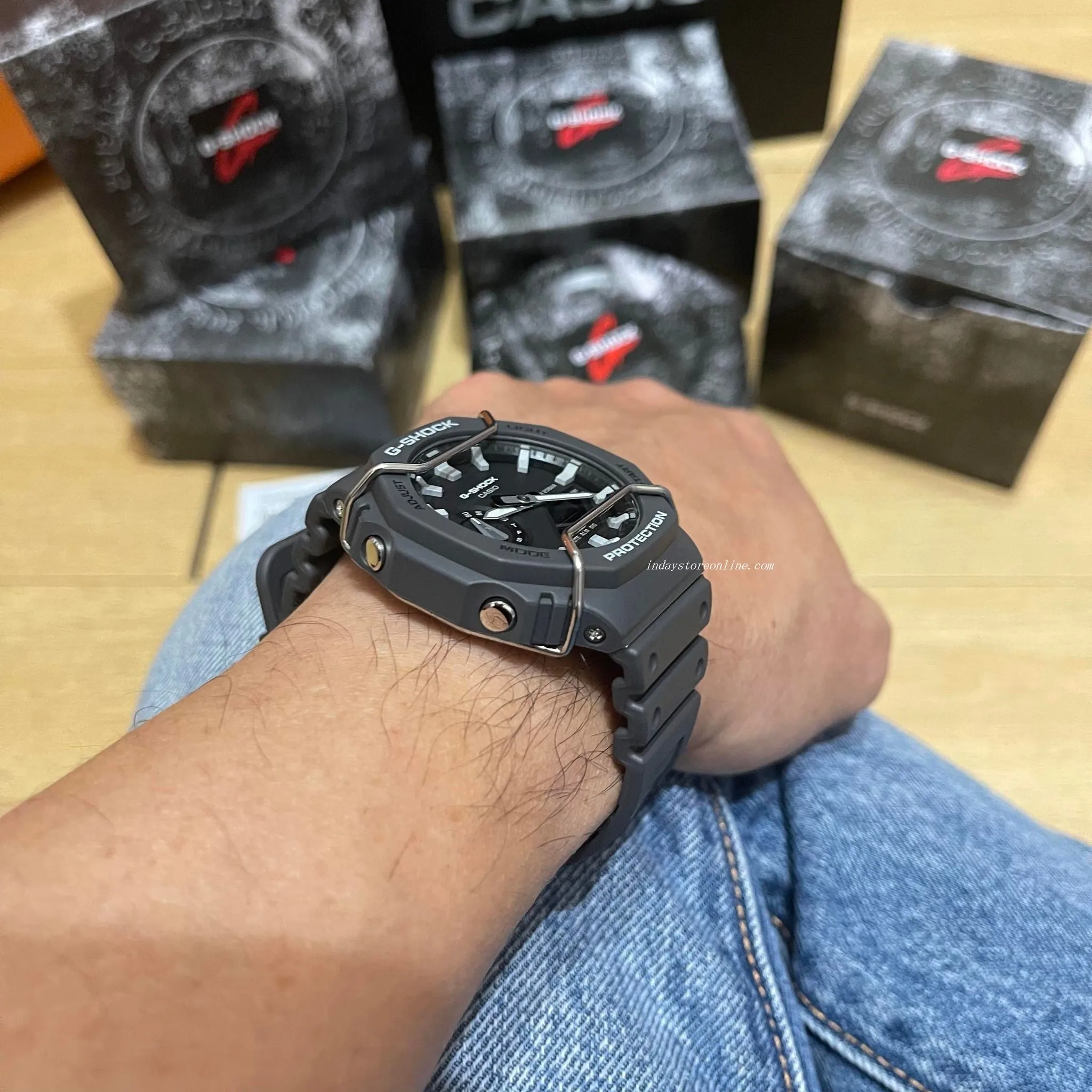 Casio G-Shock Men's Watch GA-2100PTS-8A Analog-Digital 2100 Series Monochromatic Color Matte Finish