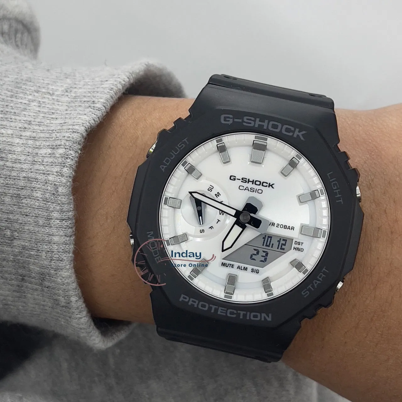 Casio G-Shock Men's Watch GA-2100WD-1A Mineral Glass Shock Resistant Carbon Core Guard Structure