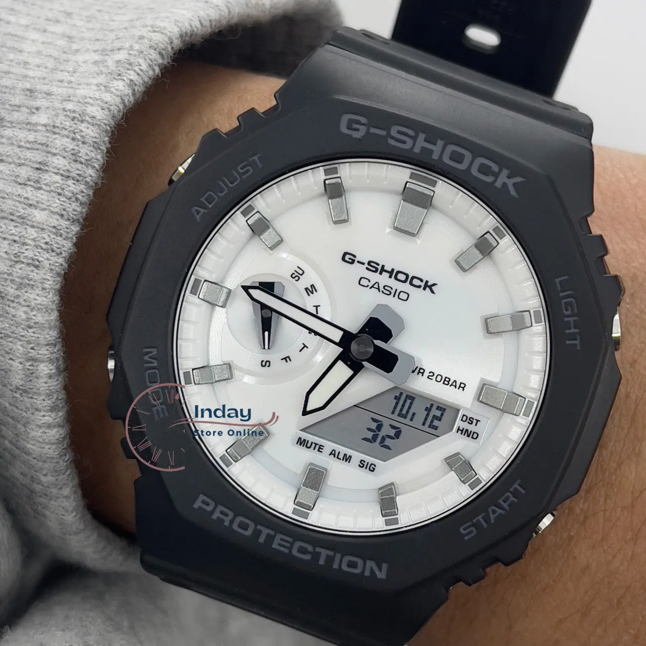 Casio G-Shock Men's Watch GA-2100WD-1A Mineral Glass Shock Resistant Carbon Core Guard Structure
