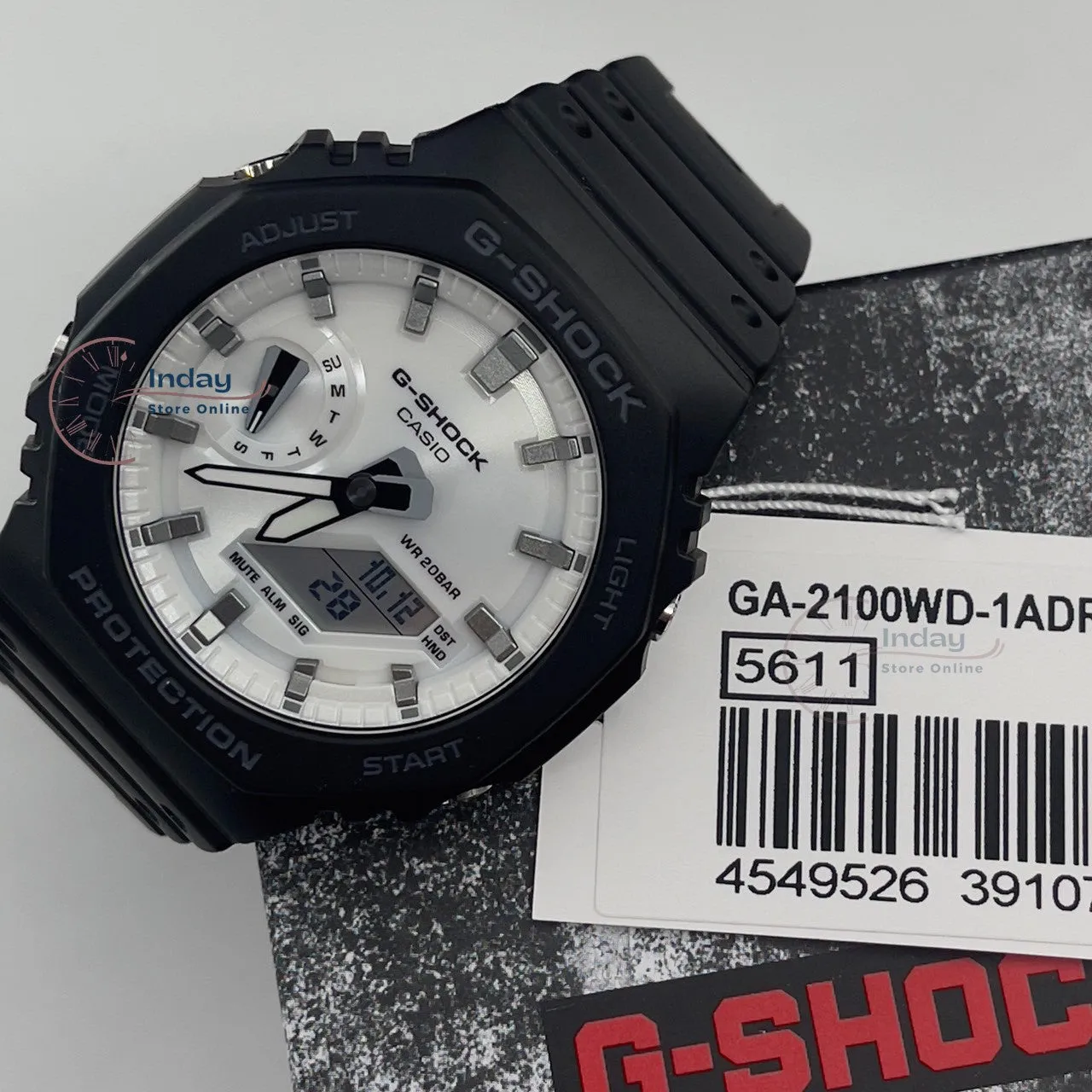 Casio G-Shock Men's Watch GA-2100WD-1A Mineral Glass Shock Resistant Carbon Core Guard Structure