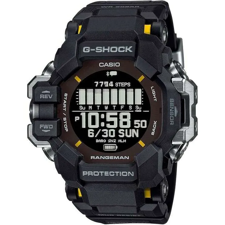CASIO G-SHOCK RANGEMAN GPS CARDIOMETER BLUETOOTH BLACK MEN WATCH GPR-H1000-1JR