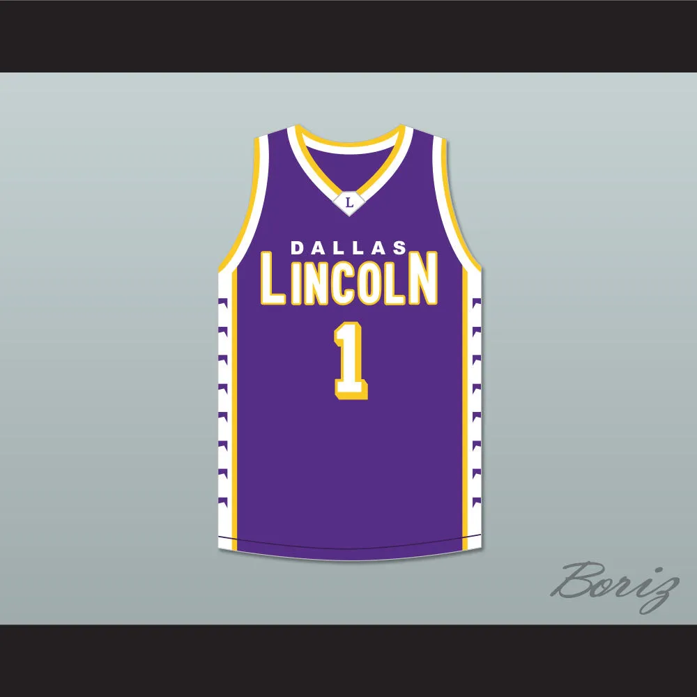 Chris Bosh 1 Lincoln High School Dallas Tigers Purple Basketball Jersey 2