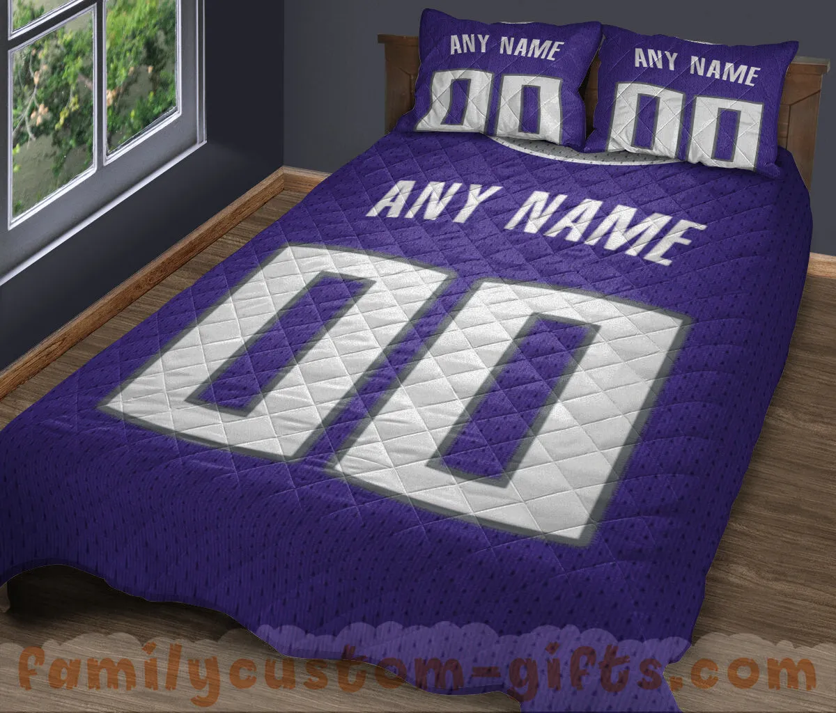Custom Quilt Sets Sacramento Jersey Personalized Basketball Premium Quilt Bedding for Men Women