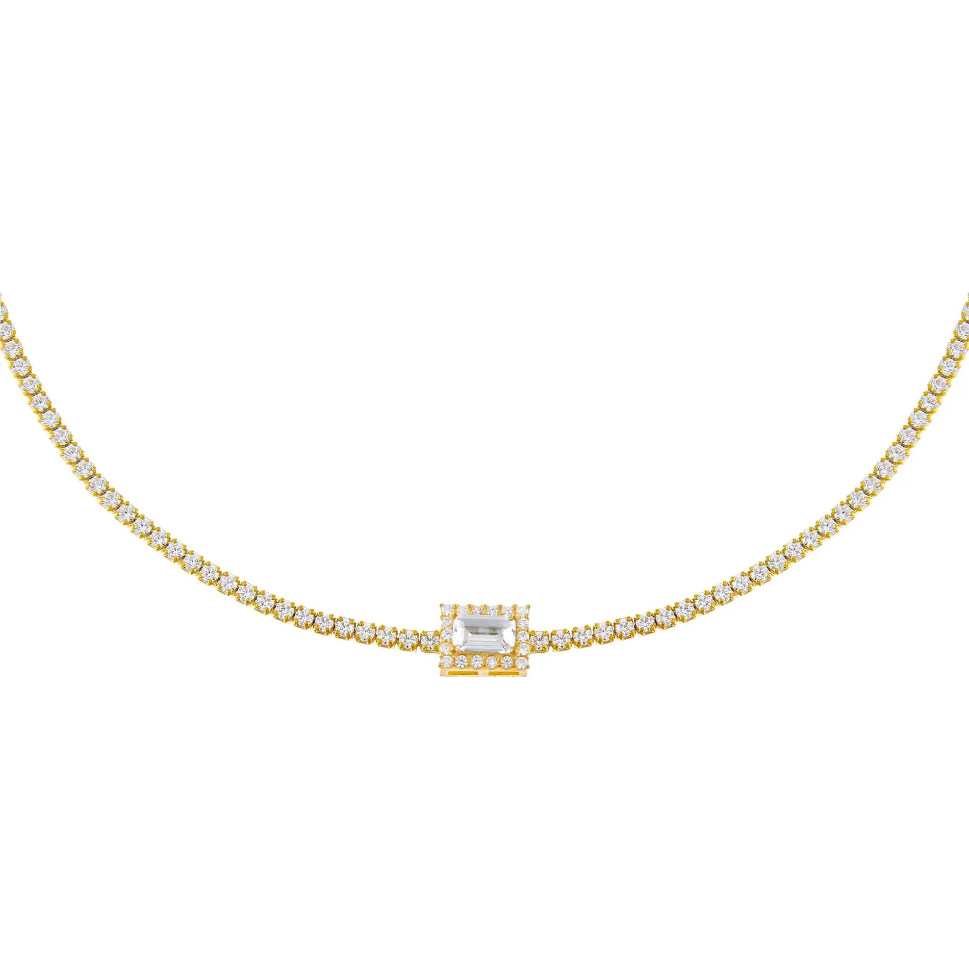 CZ Baguette Tennis Choker