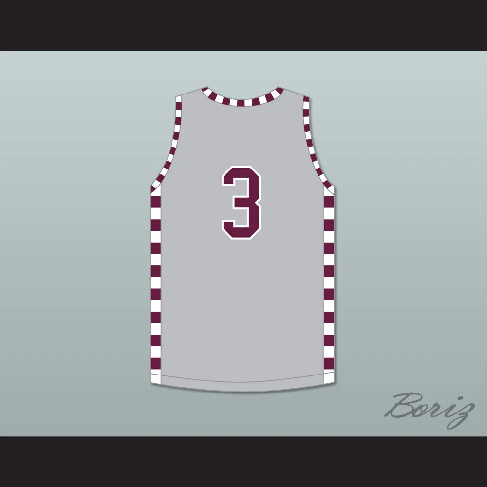 Jake LaRavia 3 Lawrence Central High School Bears Gray Basketball Jersey 1