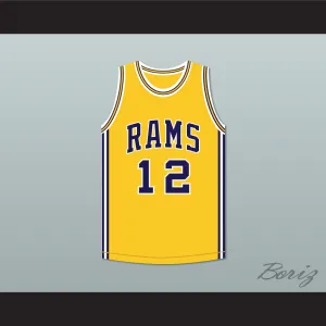 Joe Montana 12 Ringgold High School Rams Yellow Basketball Jersey