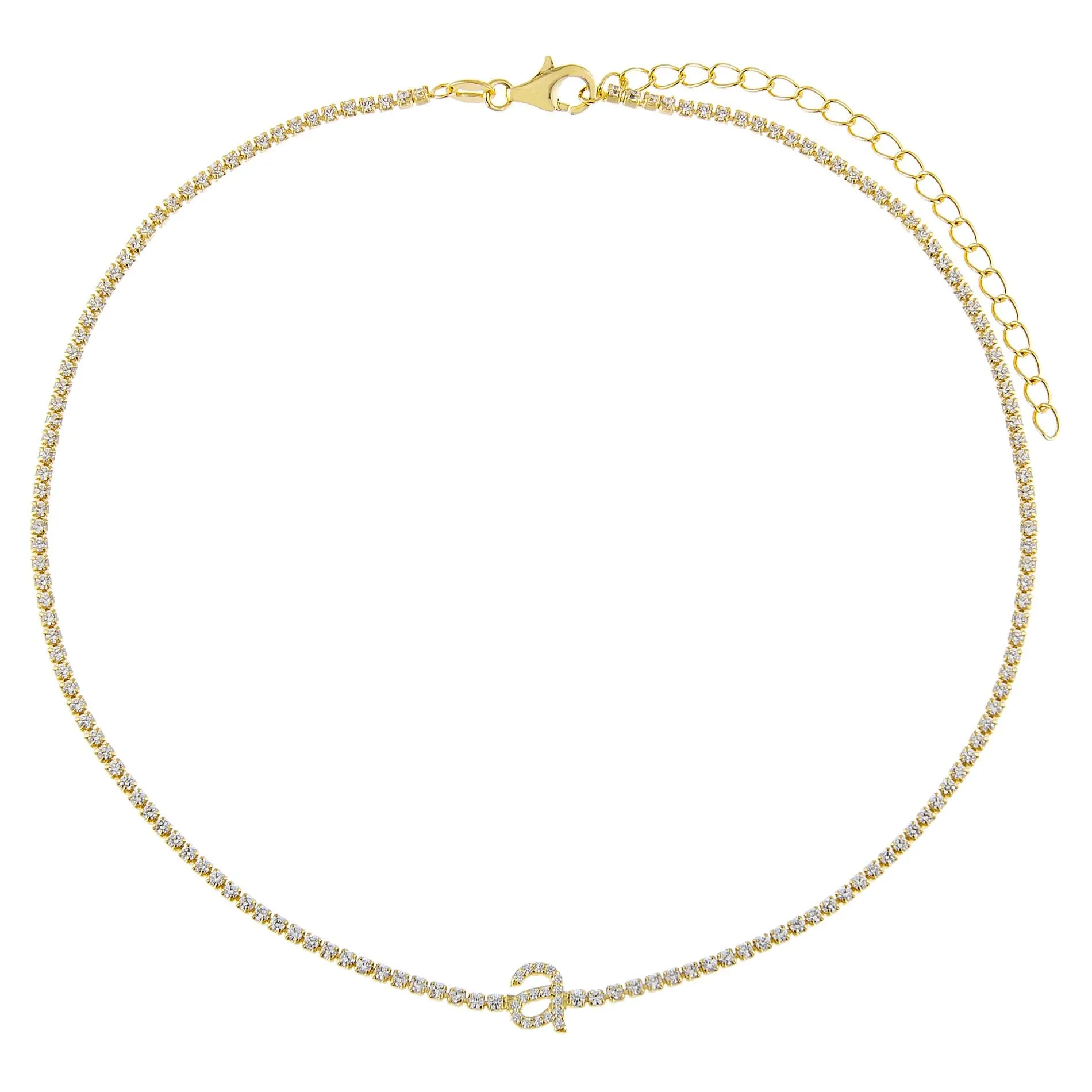 Lowercase Initial Tennis Choker