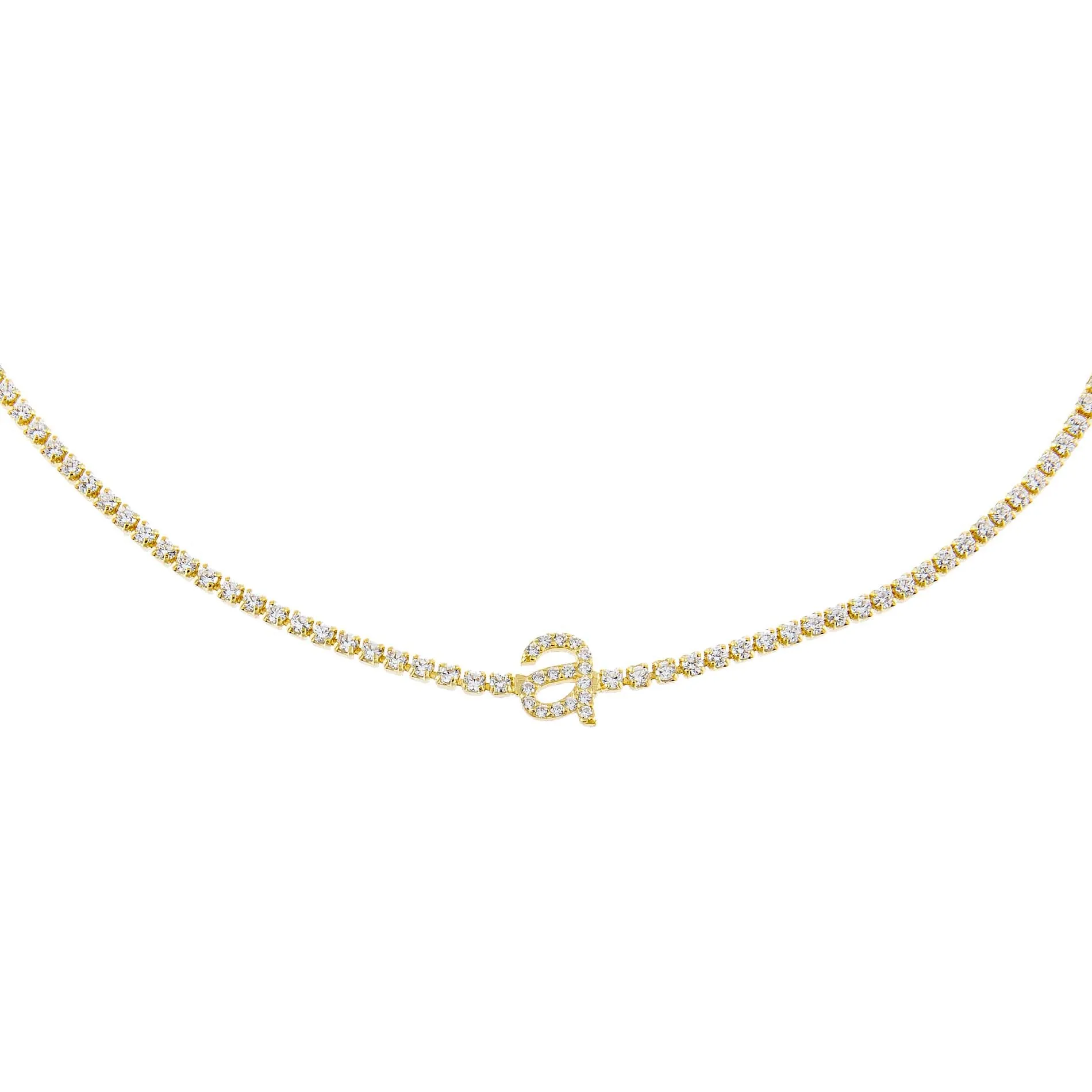 Lowercase Initial Tennis Choker