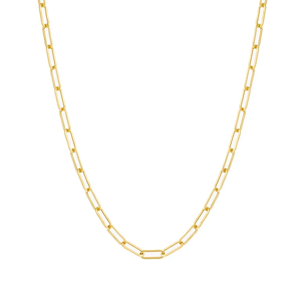 Medium Paperclip Necklace 14K
