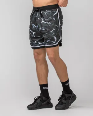 Mens 5'' Basketball Shorts - Dark Waters Print