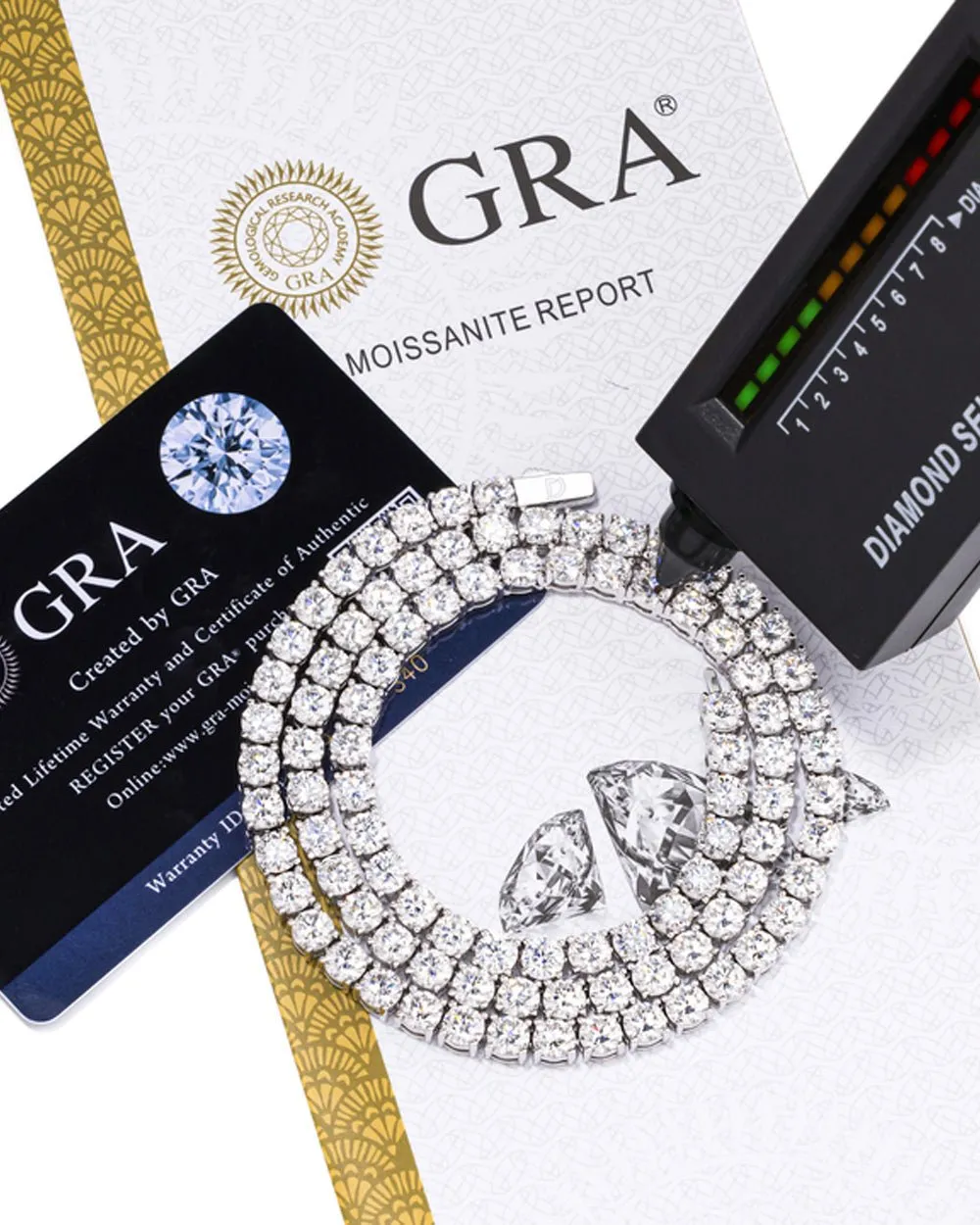 MOISSANITE TENNIS BRACELET. - 4MM