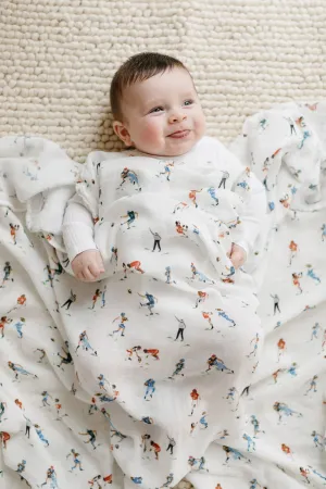 Muslin Swaddle - Football