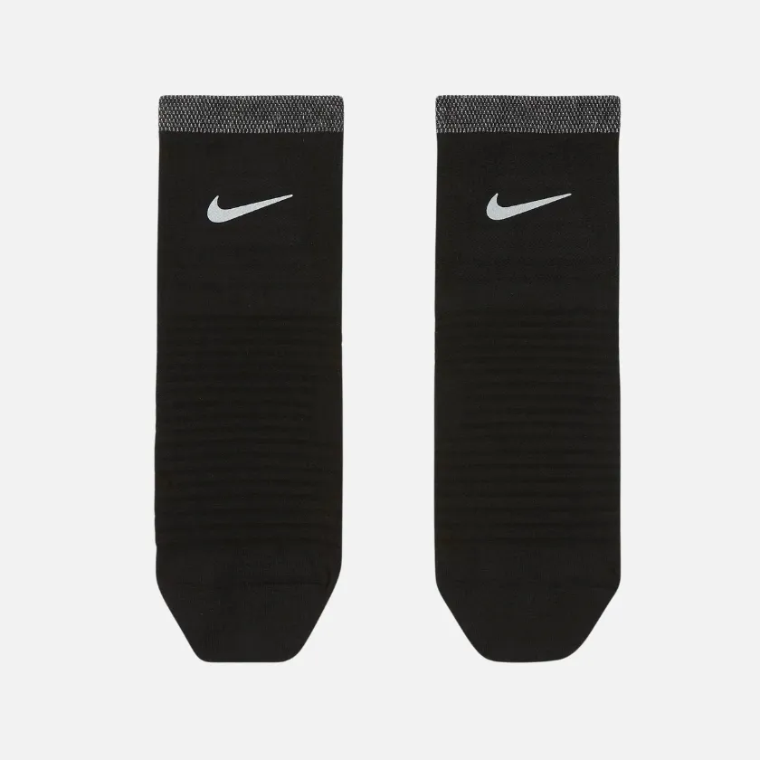 Nike Spark Lightweight Running Ankle Socks - Black/Reflect Silver