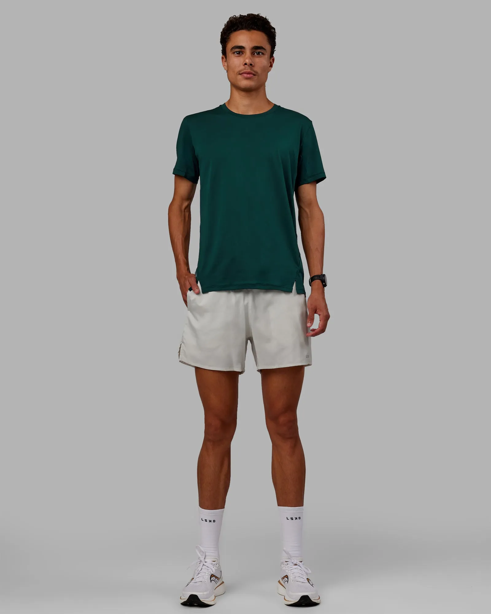 Pace Running Tee - Dark Moss