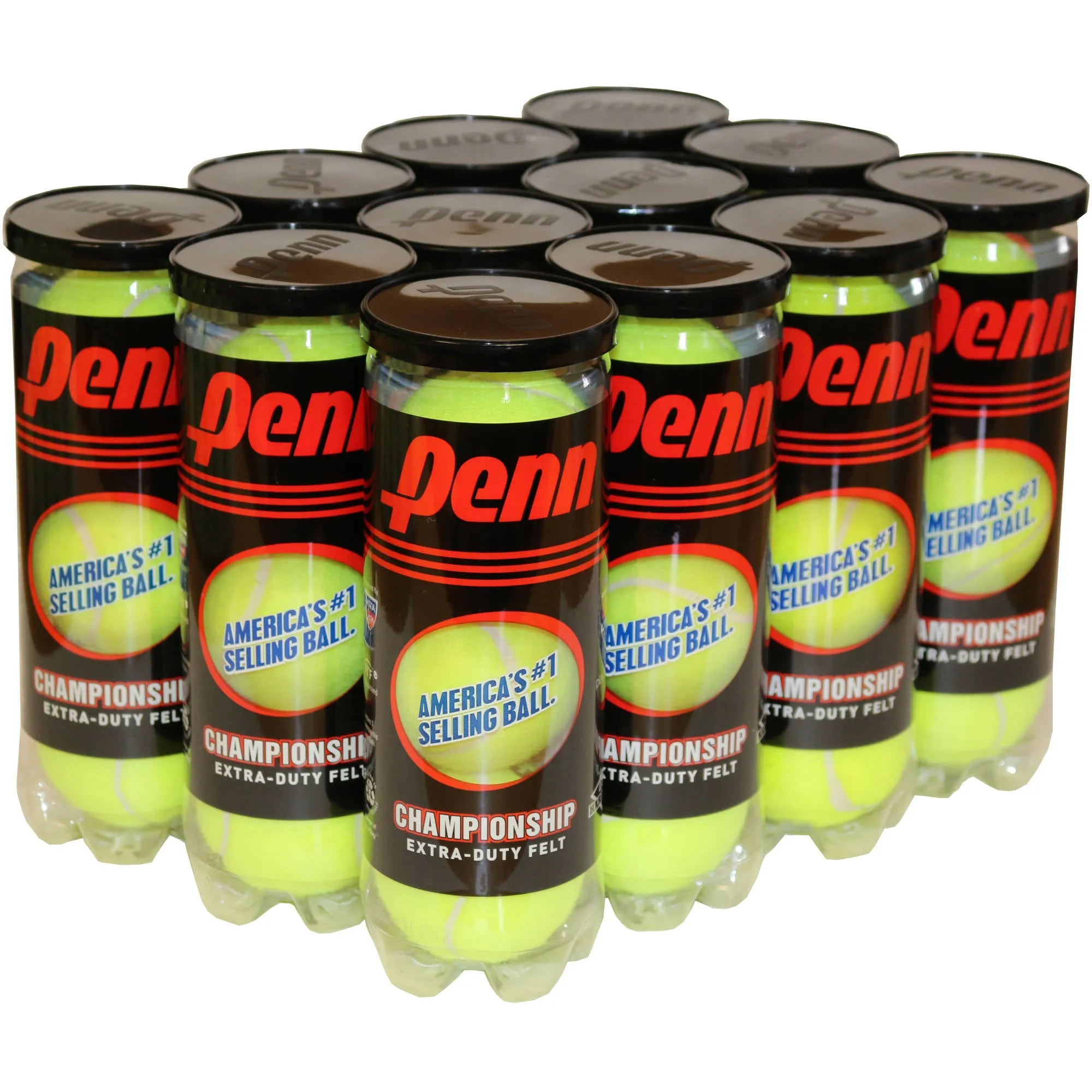 Penn Championship Extra Duty Tennis Balls 12 Can Case