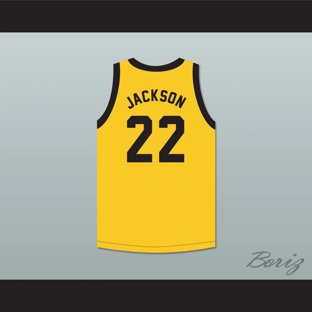 Phil Jackson 22 Williston High School Coyotes Yellow Basketball Jersey