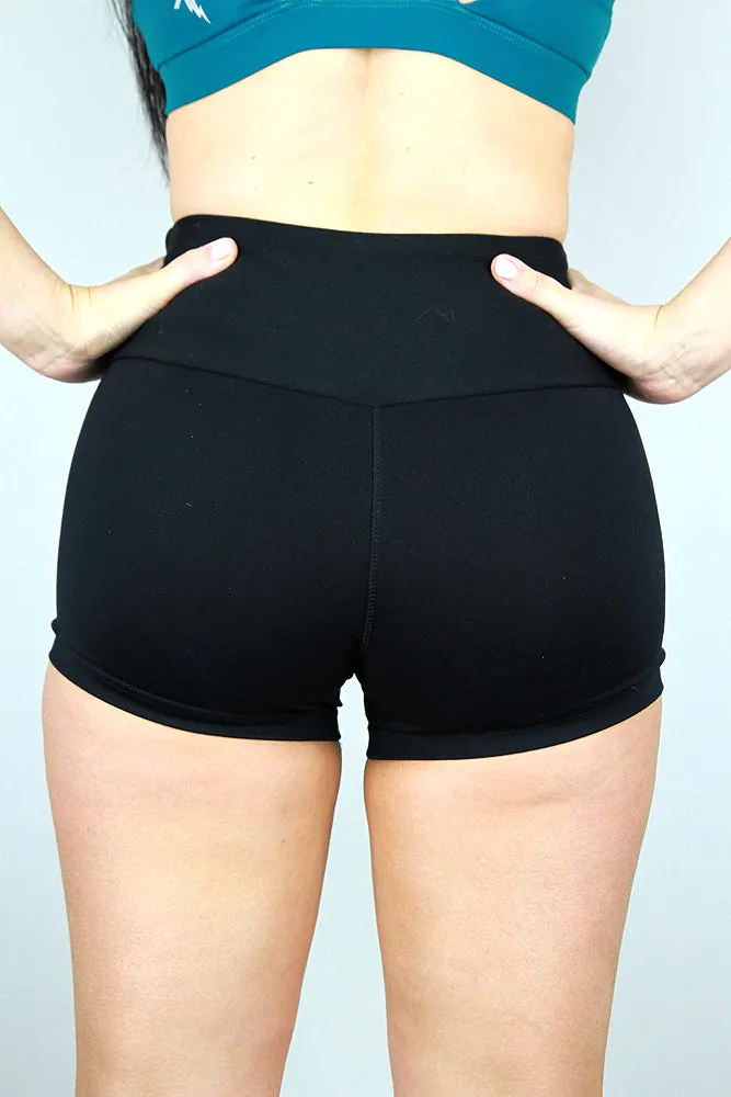 Rarr Matte Black Gym Short