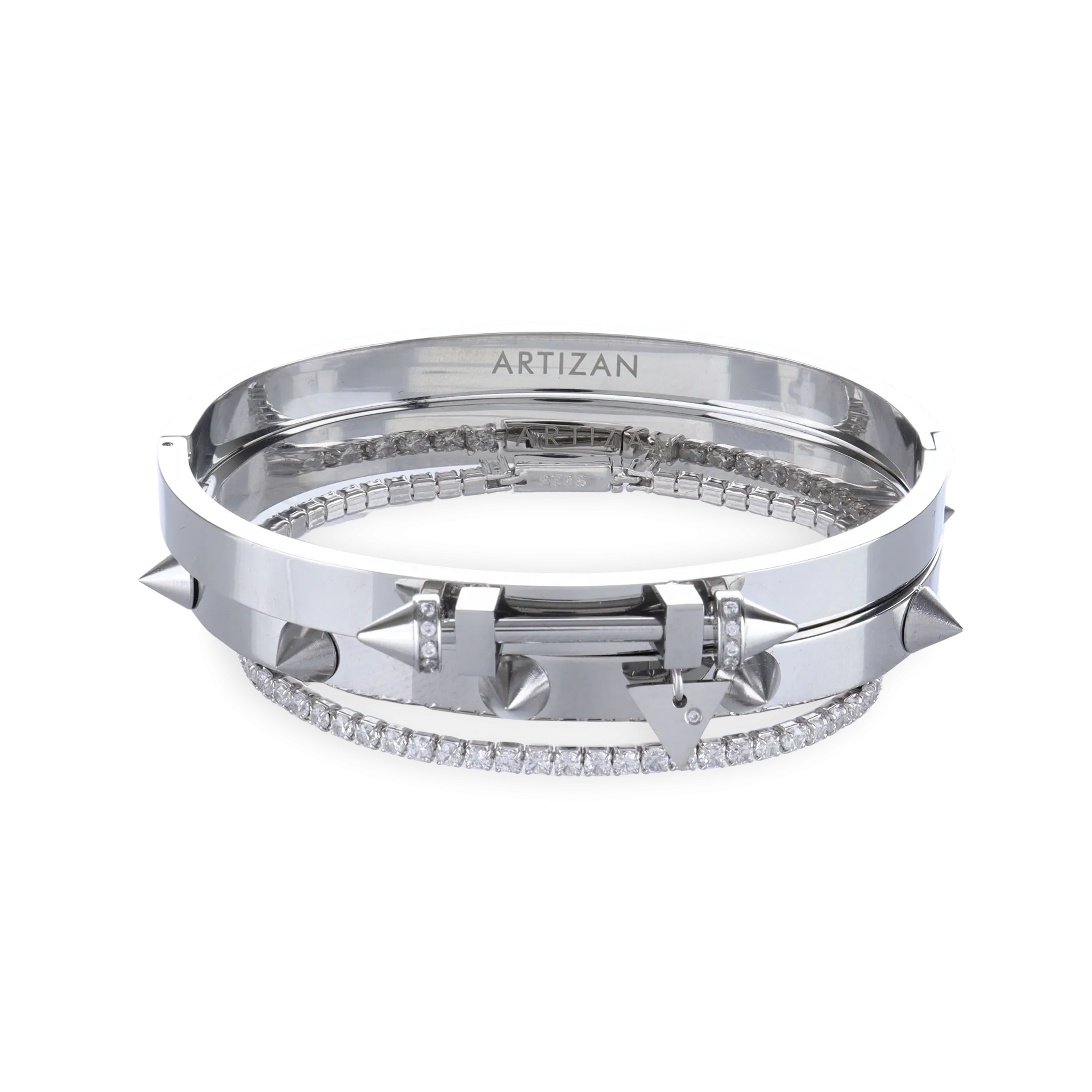 SILVER ARROW BRACELET STACK