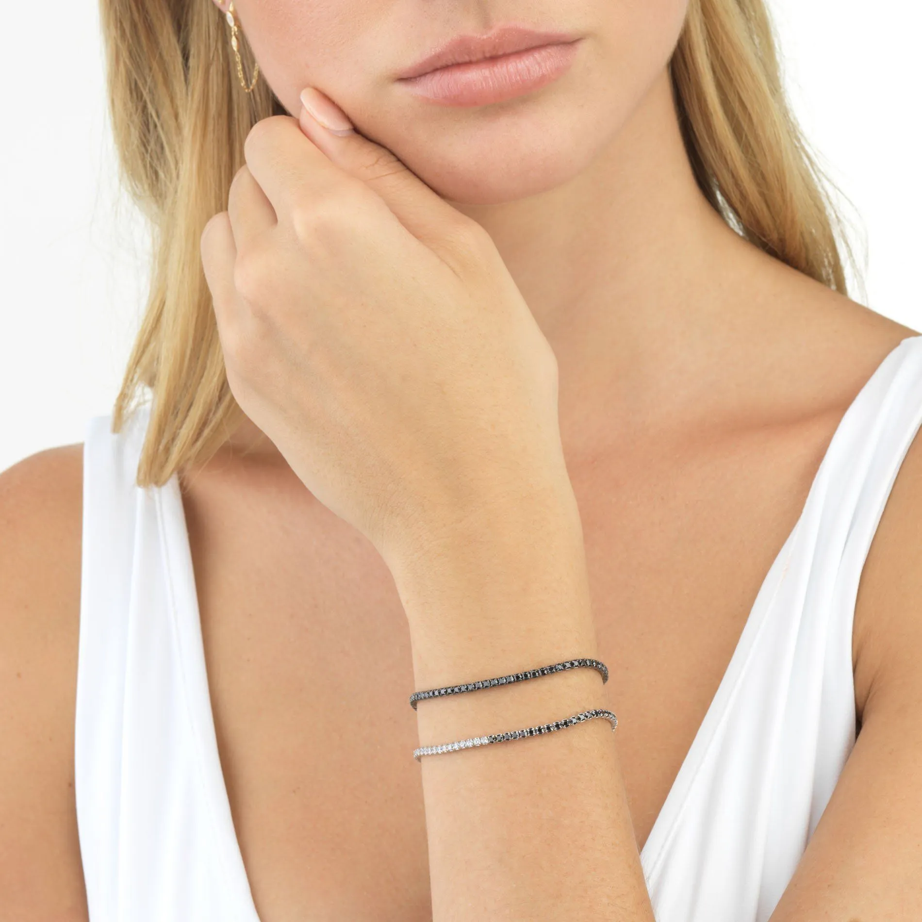 Two-Tone Tennis Bracelet