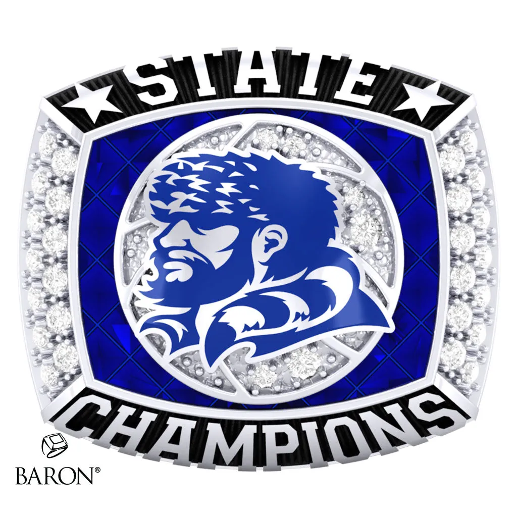 Western Christian High School Boys Basketball 2022 Championship Ring - Design 6.3